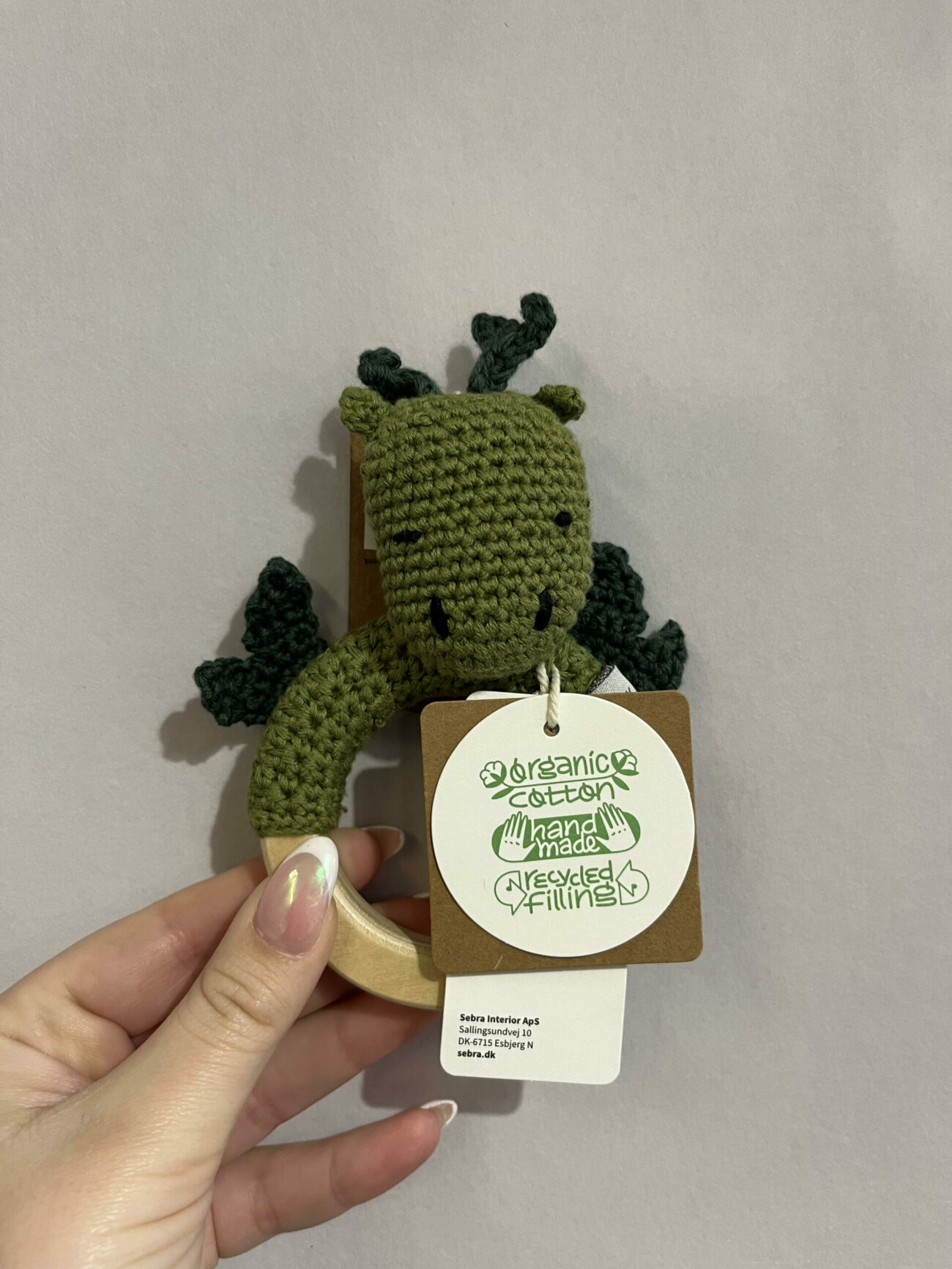 Hochet en crochet - dinosaure