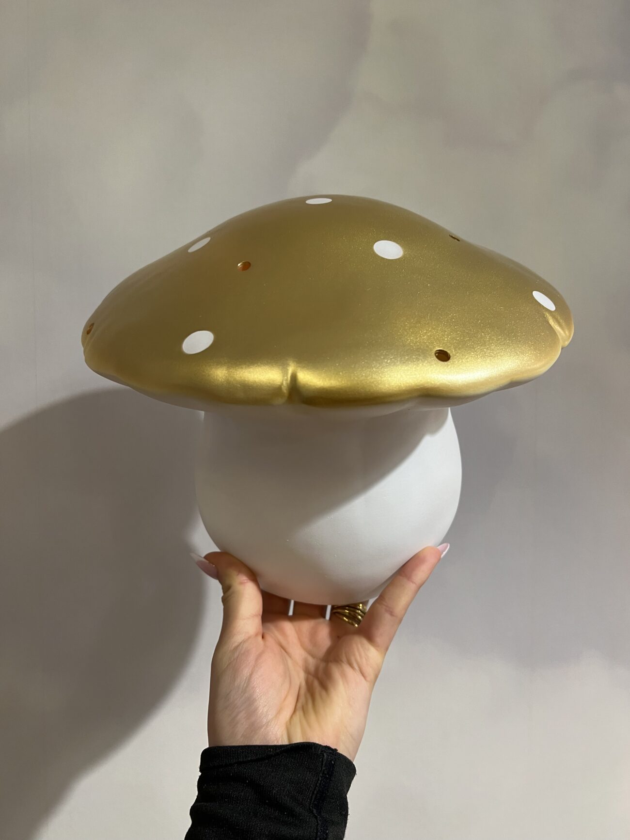 Grande lampe champignon doré – Image 2