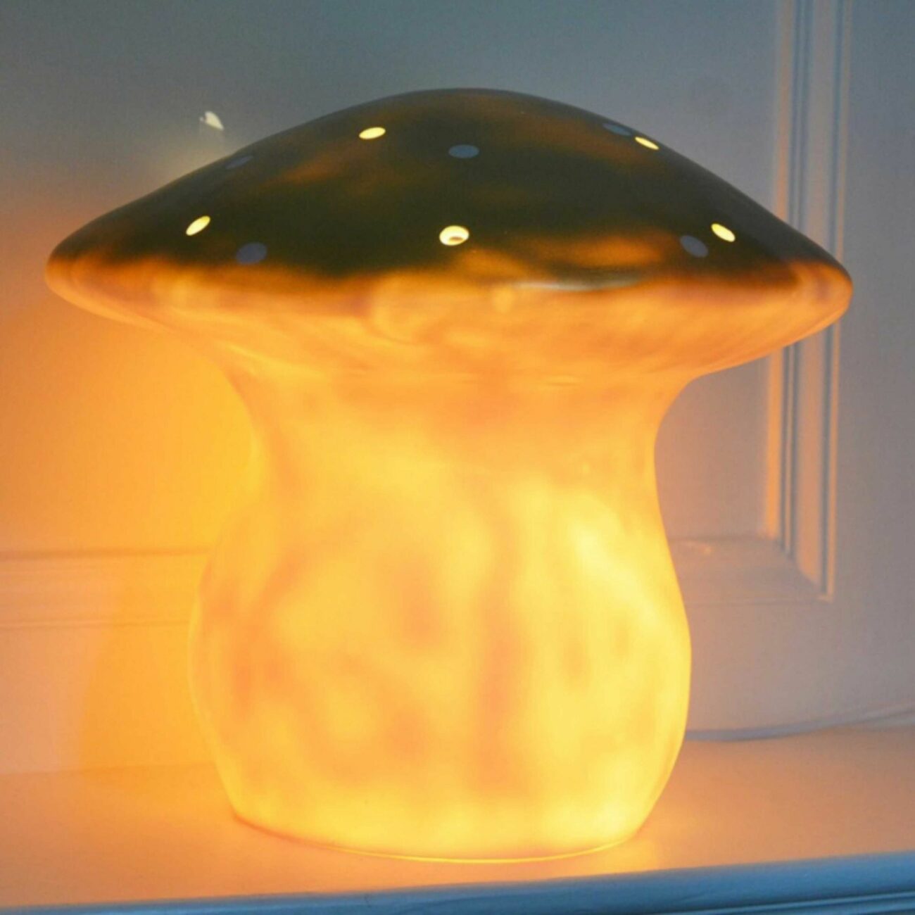 Grande lampe champignon doré – Image 3